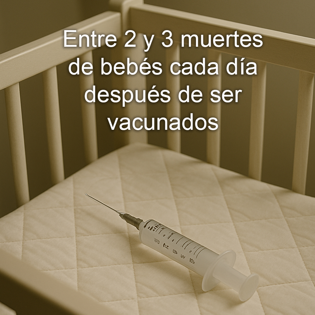 Entre 2 y 3 muertes de bebés cada día después de ser vacunados en EEUU, dicen estudios.