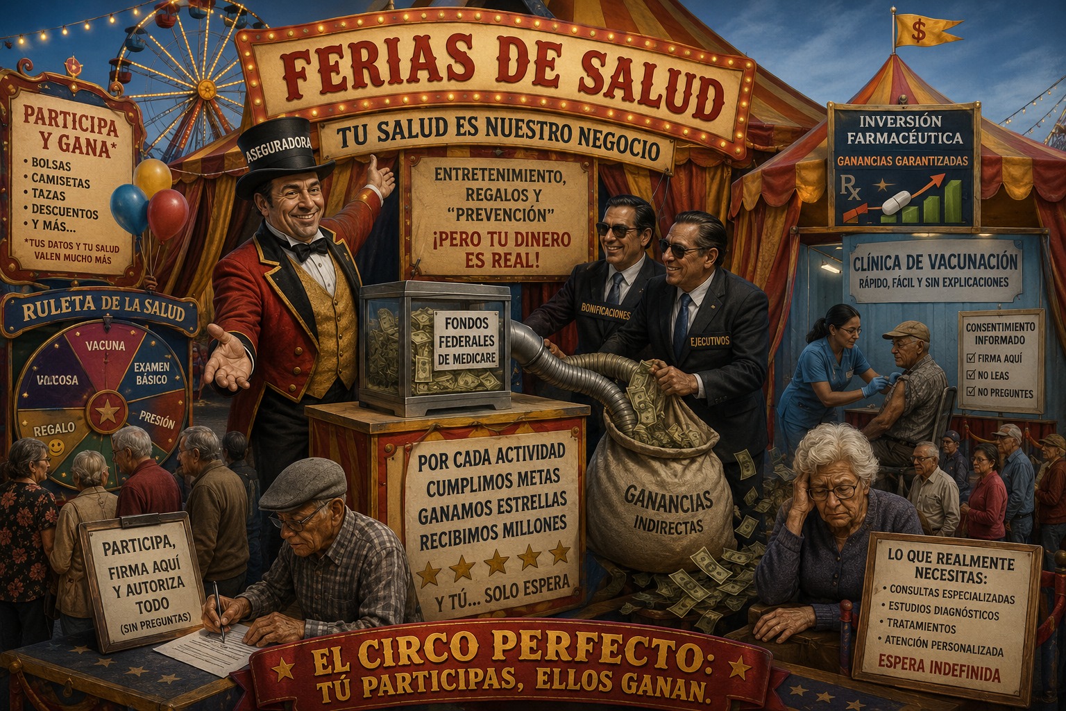 Ferias de salud: Un excelente negocio para las aseguradoras, mientras las verdaderas necesidades de los pacientes continúan esperando